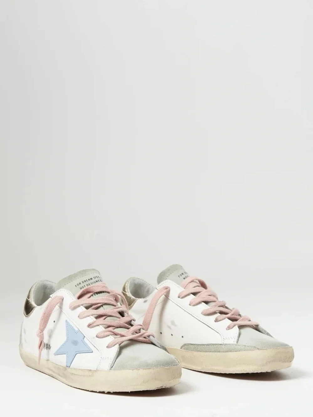 Golden Goose Super Star Sneaker in White, Ice & Platinum